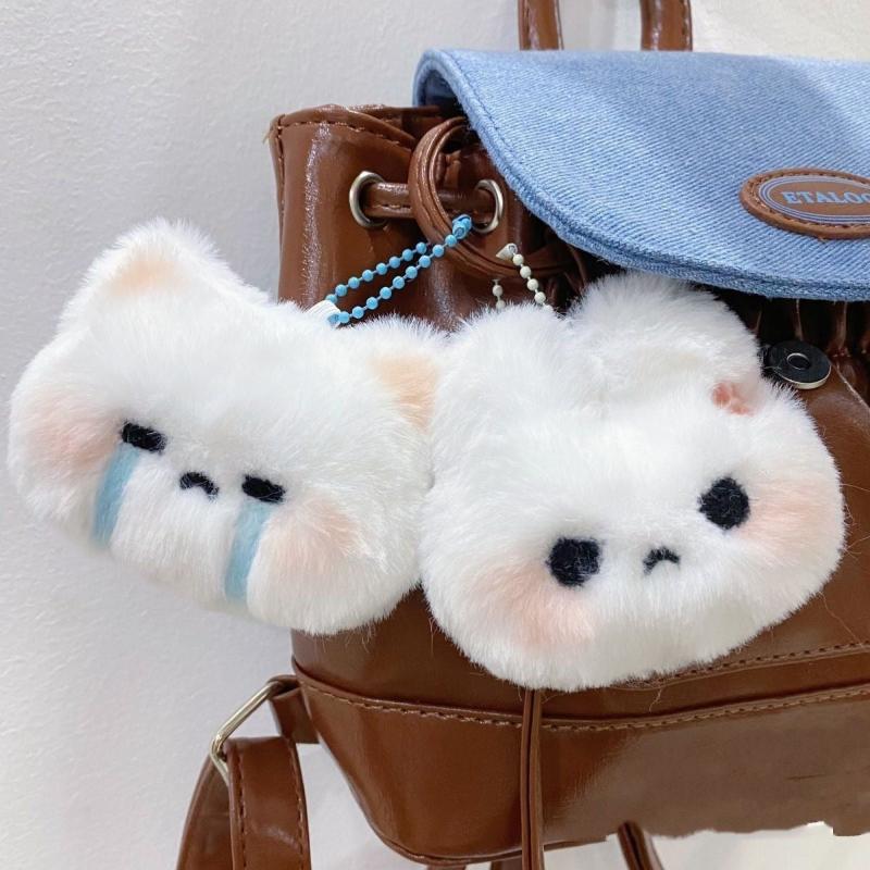 Fluffy Bunny Bag Pendant Angry Plush Toy