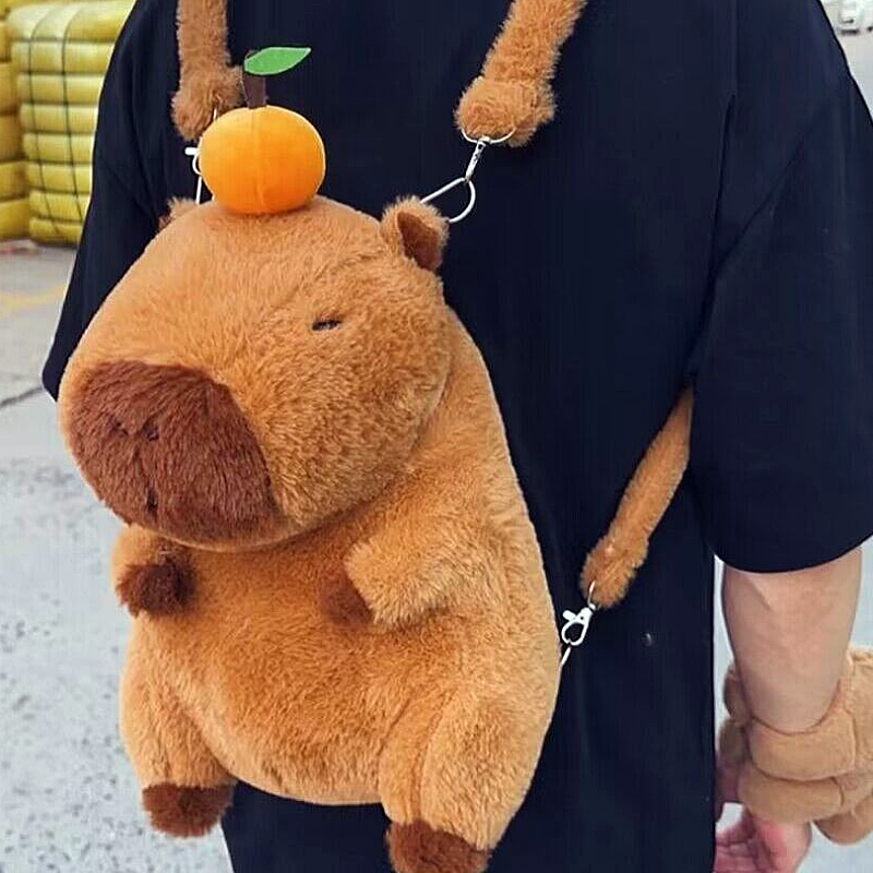 Capybara Plushie Backpack / Sleepy