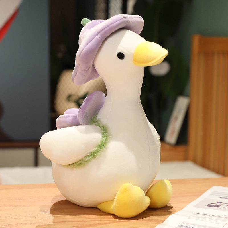 Flower Hat Duckie Plush Toy