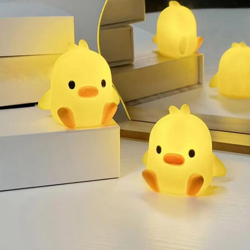 Quack & Shine Night Lamp - Adorable duck-shaped bedside night light for kids, featuring a cute cartoon design, perfect for bedroom decoration and Christmas gifts.